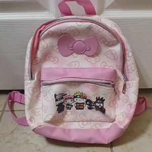 Pink Kids Backpack with Cartoon Characters
